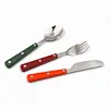 White Orange Green Cutlery Set